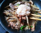 さば缶とごぼうのみそ煮。作り方2写真