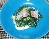 ほうれん草とベーコンの生クリーム仕立て作り方6写真