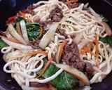 簡単！めんつゆ味の美味しい焼きうどん作り方5写真