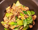 青梗菜と豚肉のオイスターソース炒め作り方7写真