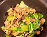 青梗菜と豚肉のオイスターソース炒め作り方7写真