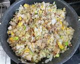 鶏チャーシューと白ネギたっぷりの炒飯♬作り方7写真