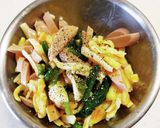 魚肉ソーセージとほうれん草☆焼き作り方3写真