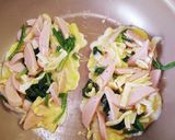 魚肉ソーセージとほうれん草☆焼き作り方4写真