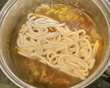 残ったカレーでカレーうどん・白菜プラス作り方3写真