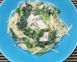 ほうれん草とベーコンの生クリームパスタ作り方2写真