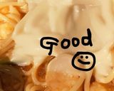 えびとアスパラのチーズペペロンチーノ作り方13写真