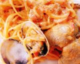 フライパン一つで！あさりとトマトのパスタ作り方12写真
