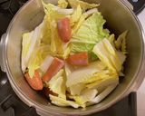 ほっこり白菜とウィンナーの塩バター蒸し作り方2写真