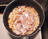 簡単☆豚肉とほうれん草のうどん作り方4写真
