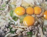 ぶっこみ☆野菜のひき肉丼♪作り方5写真