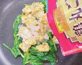 ふんわり卵炒め♡ほうれん草としらすも＋♡作り方4写真