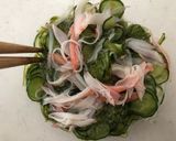 ５分で簡単♪めかぶとキュウリの酢の物作り方3写真
