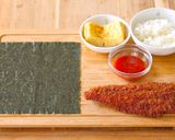 甘辛さばカツを使った　さばカツオムぎらず作り方2写真