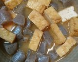 簡単！しみうま～♪厚揚げこんにゃく味噌煮作り方6写真