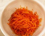 豚肉と人参の胡麻味噌炒め作り方1写真