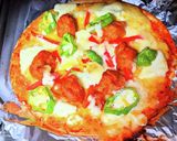 鶏の唐揚げピザ作り方9写真