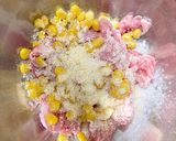 お弁当用☆青のりとコーン入り豚コマバーグ作り方3写真