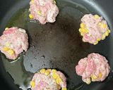 お弁当用☆青のりとコーン入り豚コマバーグ作り方8写真