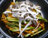 簡単！ひらたけアスパラの白だしバター炒め作り方4写真