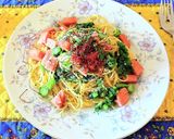 おうちカフェ❤️ツナと明太子の和風パスタ作り方5写真
