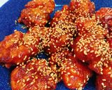焼肉のたれで作る 甘辛ヤンニョムチキン♪作り方7写真