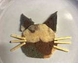 三毛猫シフォンケーキで三毛猫ちゃん作り方3写真