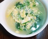 簡単☆水菜と卵のスープ作り方4写真
