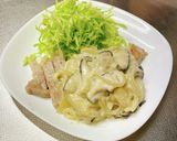 きのこクリームソースで食べるポークソテー作り方12写真