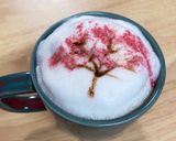 桜の花 ラテアート♪ひな祭りにも作り方5写真