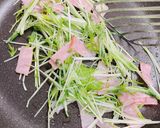 水菜とベーコンの辛子マヨネーズ和え♡簡単作り方1写真