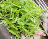 水菜とベーコンの辛子マヨネーズ和え♡簡単作り方2写真