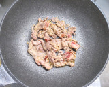 豚こま肉と木綿豆腐と小松菜の中華炒め作り方3写真