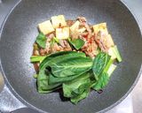 豚こま肉と木綿豆腐と小松菜の中華炒め作り方5写真
