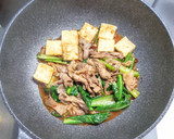 豚こま肉と木綿豆腐と小松菜の中華炒め作り方6写真