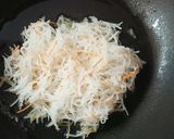 お刺身のつまでアレンジ♪大根もち風ピザ作り方3写真