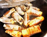 ブロッコリーの茎　厚揚げ豆腐　豚肉巻き作り方6写真