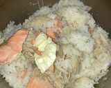 白だしで洋風ご飯☆鮭ごはんアボカド乗せ作り方6写真