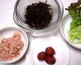 ｼｰﾁｷﾝと糸昆布の　梅干あえ作り方1写真