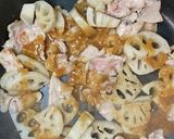 豚ロースとレンコンの味噌炒め作り方15写真
