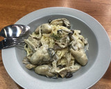 牡蠣屋さんの牡蠣とキノコのクリームパスタ作り方8写真
