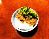 水戸の食卓より♪季節のお浸し納豆(春)作り方1写真