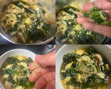 茹で鶏の茹で汁で　鶏皮とわかめの卵スープ作り方6写真