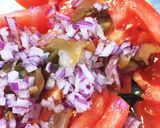 トマトとわかめのサラダ決めては桃屋の搾菜作り方1写真