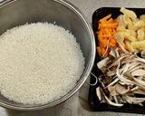定番☆鶏と舞茸の炊き込みご飯作り方1写真
