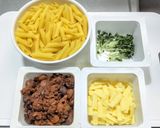 作り置きチリコンカンとペンネのチーズ焼き作り方1写真