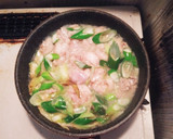 簡単☆ホルモンとネギの炊き込みご飯作り方1写真