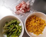 ワインに合う♪アスパラと豚肉のコーン炒め作り方1写真