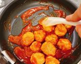 レンチンで卵玉ねぎなし肉団子♪甘酢あん作り方7写真