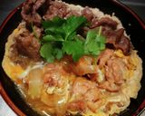 炙り鶏と牛の鰻玉丼w❨(@≧↺≦@)❩ノ作り方5写真